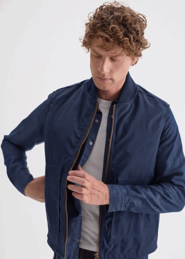 Work  Wax Vest Navy Lacivert