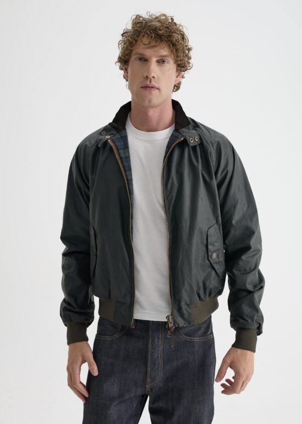 Harrington Yağlı Ceket Olive Green (Yeşil)