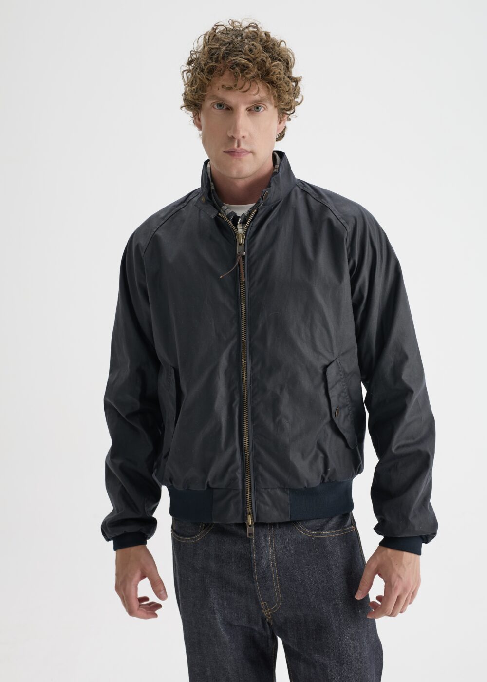 Harrington Yağlı Ceket Navy Lacivert / Harrington Wax Jacket Navy