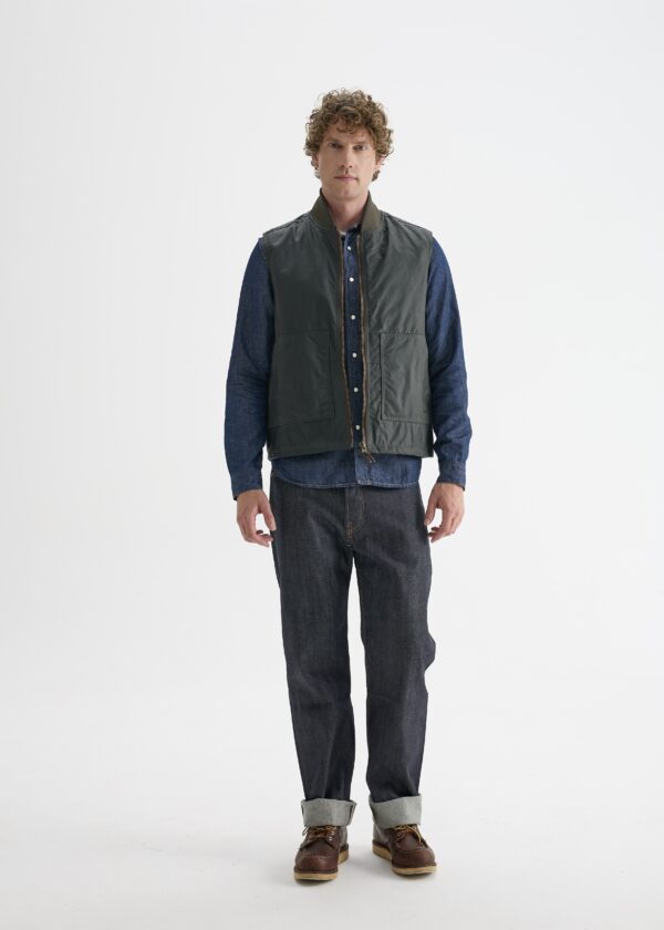 Work  Wax Vest Olive Green (Yeşil)