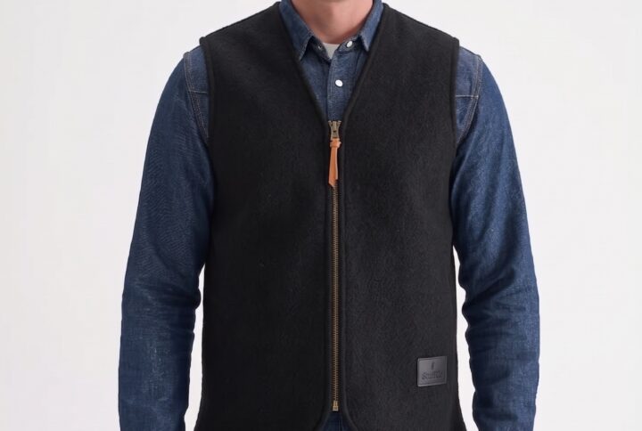 Stuf&Co Yün Yelek (Barbour İçlik , Barbour uyumlu yelek ) -Siyah